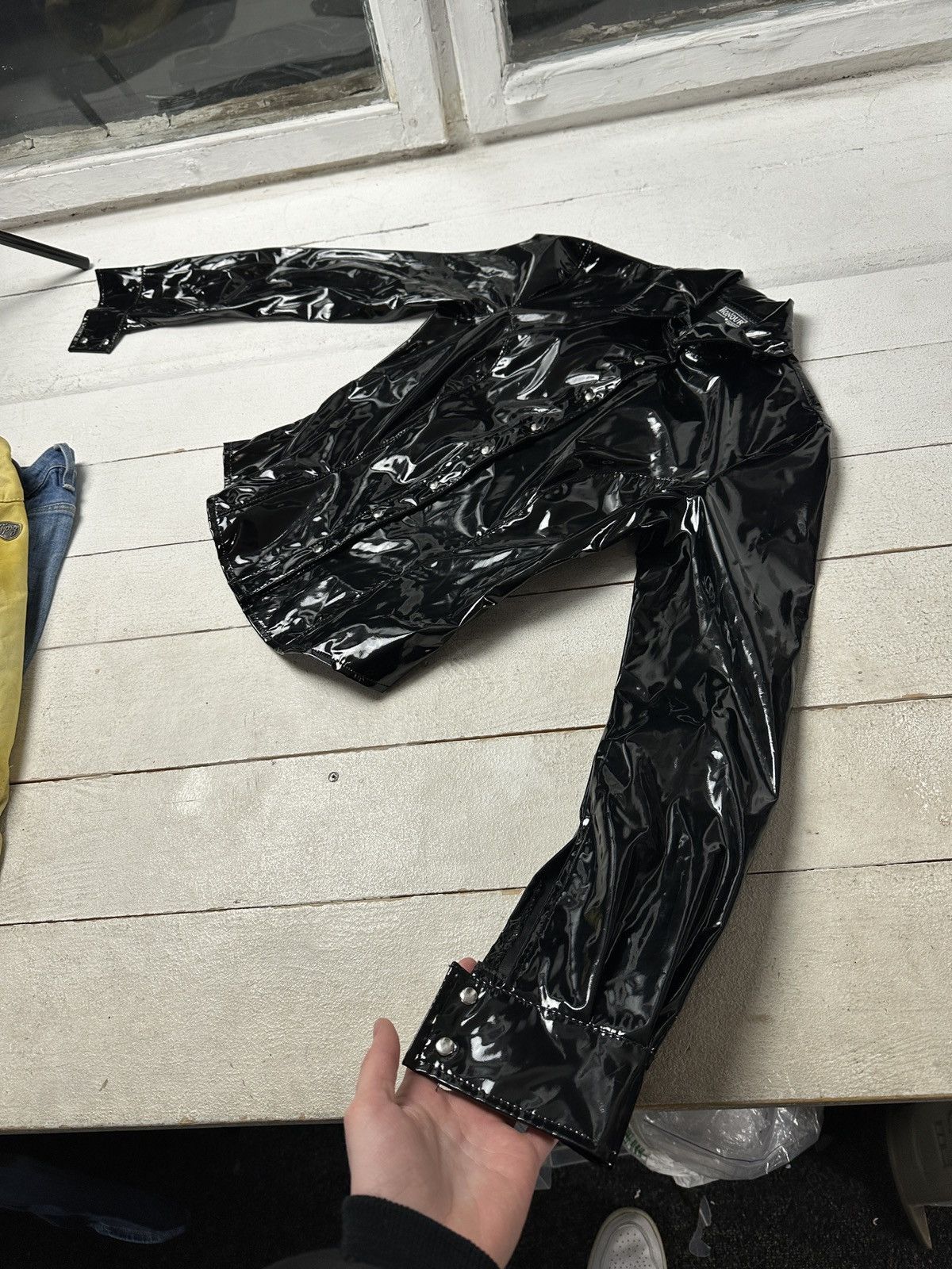 Other SEXY 18+🚨Y2K TYPE DIRTY SLIM FIT ZIP JACKET Size L / US 10 / IT 46 - 2 Thumbnail