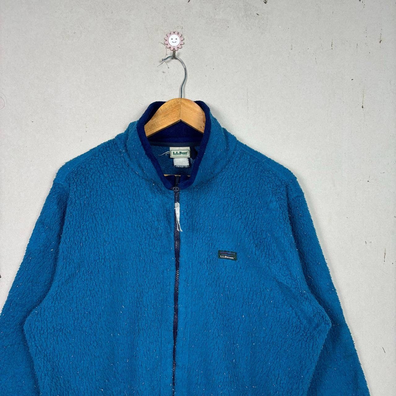 L.L. Bean Vintage 90s L.L. Bean Deep Pile Sherpa Fleece Jacket Blue L Size US L / EU 52-54 / 3 - 3 Thumbnail