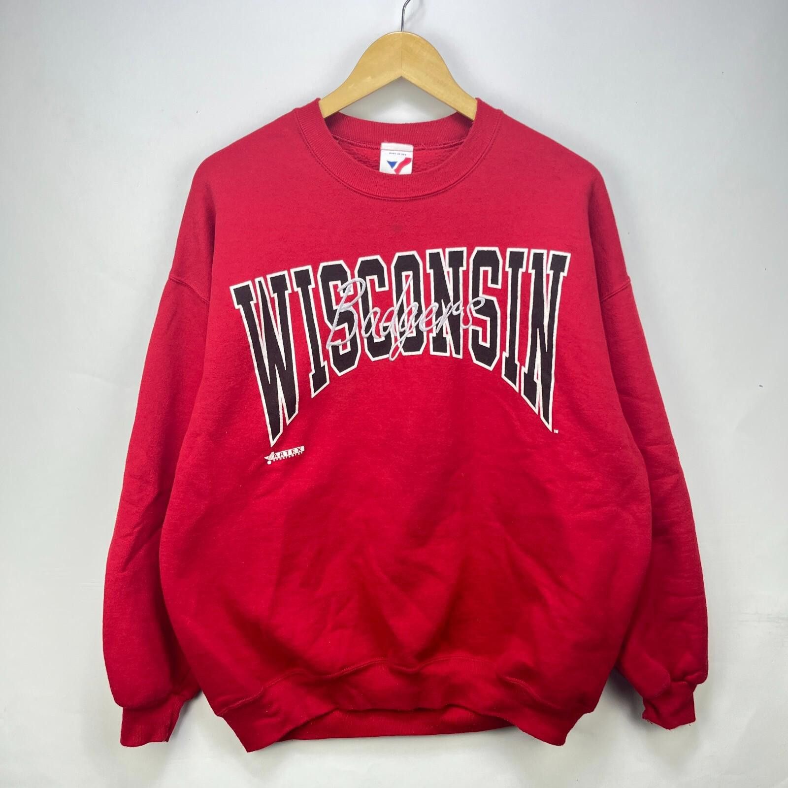 Other Vintage 90s Wisconsin Badgers University Sweatshirt XL Size ONE SIZE - 1 Thumbnail