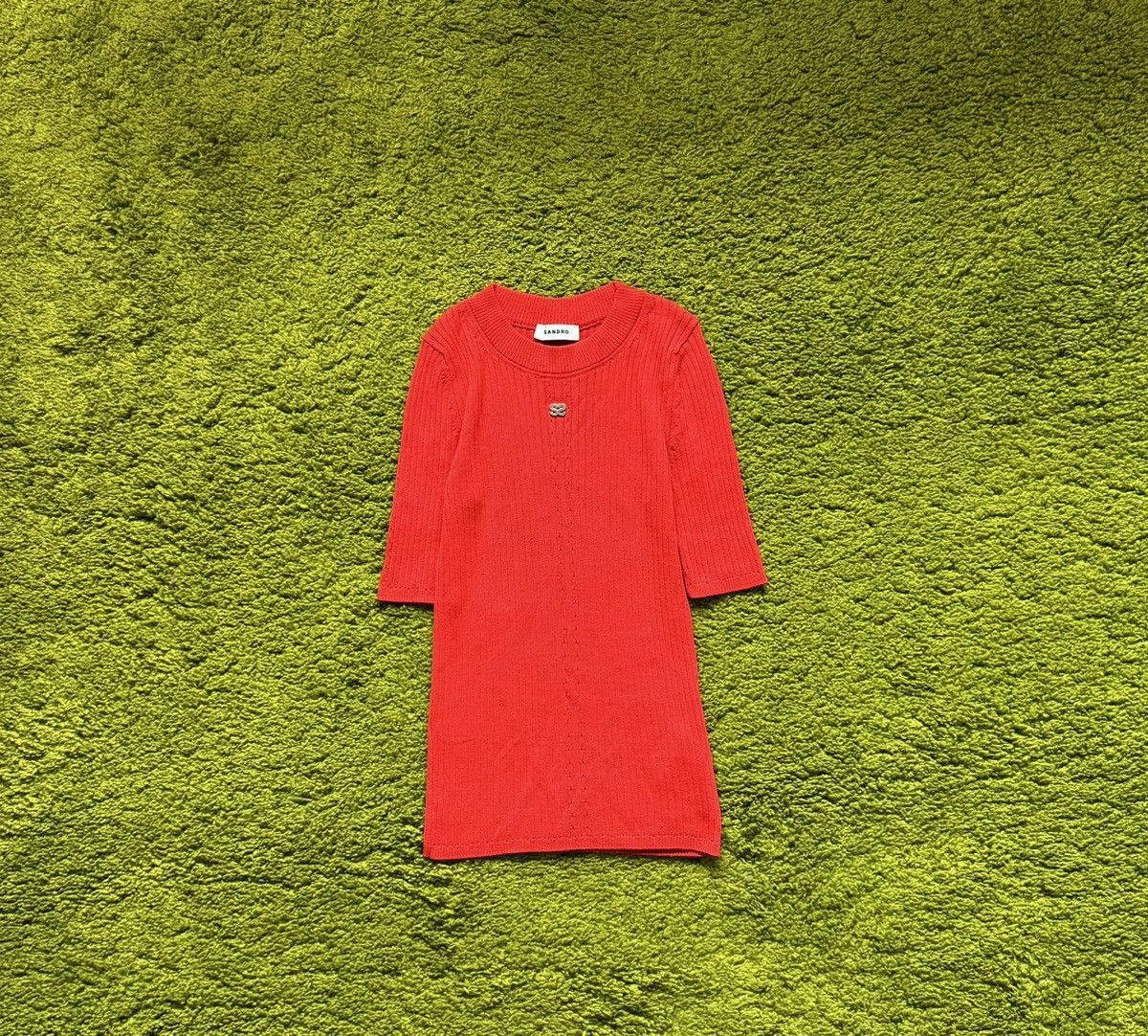 Designer × Sandro Sandro oldmoney style centre logo sweater Size XS / US 0-2 / IT 36-38 - 1 Thumbnail