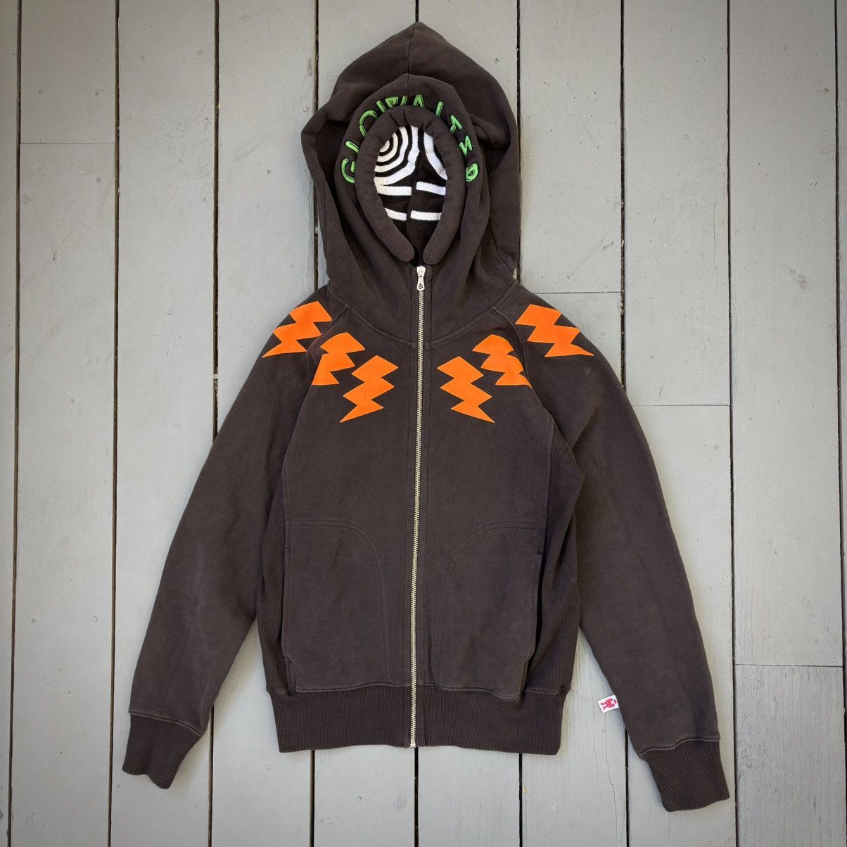 Pre-owned W Lt Walter Van Beirendonck X Walter Van Beirendonck ‘glowalter' Duk Duk Zip Up Hoodie In Brown
