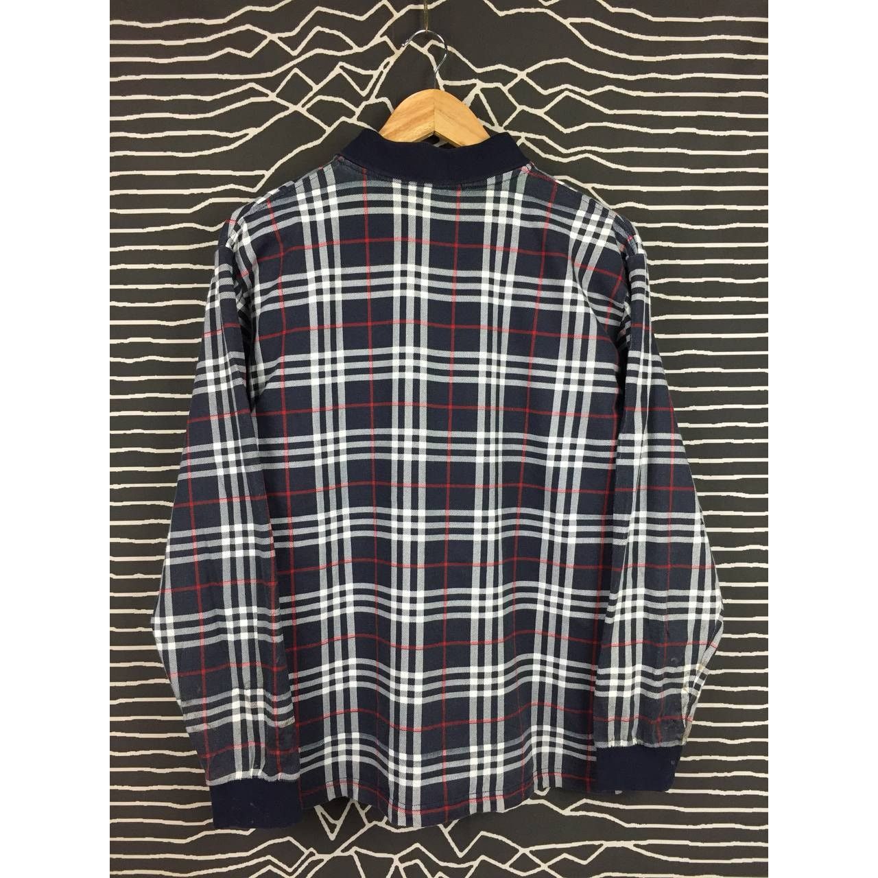 Burberry Vtg Burberry London Nova Check Longsleeve Polo Tee Size US L / EU 52-54 / 3 - 11 Thumbnail
