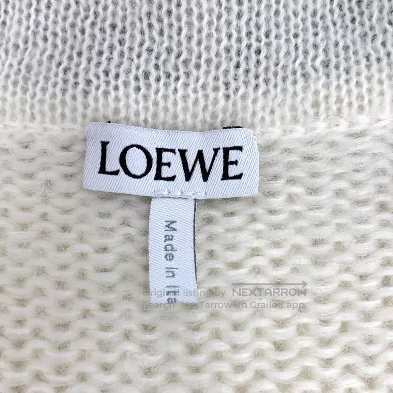 Loewe Loewe Beige logo deer floral mohair V-neck single-breasted Size XS / US 0-2 / IT 36-38 - 5 Thumbnail