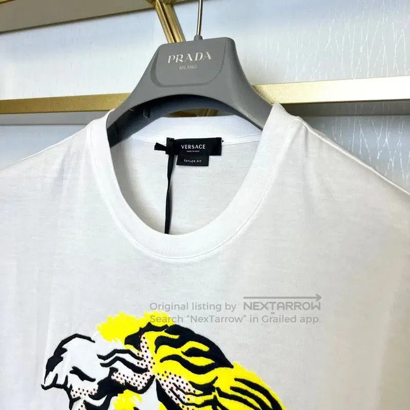 Versace Versace Summer White Cotton Men’s T-Shirt . Size US M / EU 48-50 / 2 - 2 Thumbnail