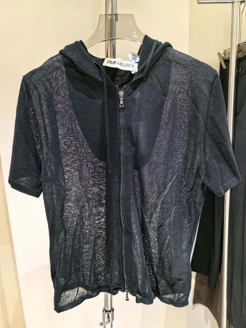 Our Legacy our legacy Black short-sleeved cardigan 2504-Nextarrow Size US XXS / EU 40 - 1 Thumbnail