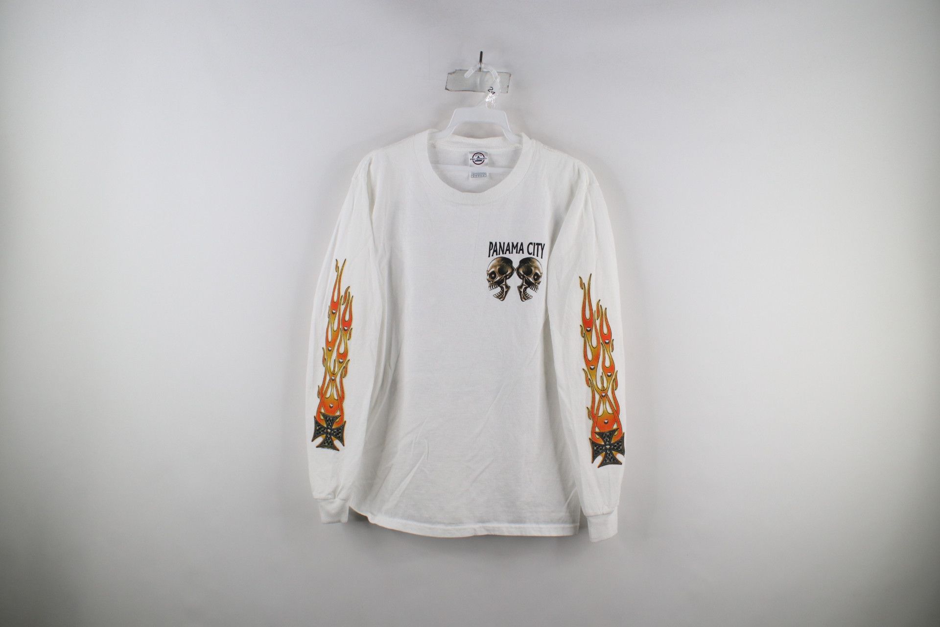 Vintage Vintage Y2K Week Skull Iron Cross Flames Long Sleeve T-Shirt Size US S / EU 44-46 / 1 - 1 Thumbnail