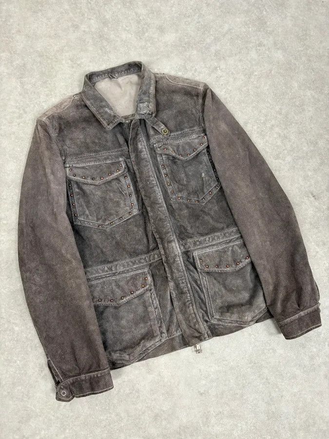 Giorgio Brato 2000s Giorgio Brato Grey Suede Multi-Pocket Leather Jacket Size US M / EU 48-50 / 2 - 4 Thumbnail