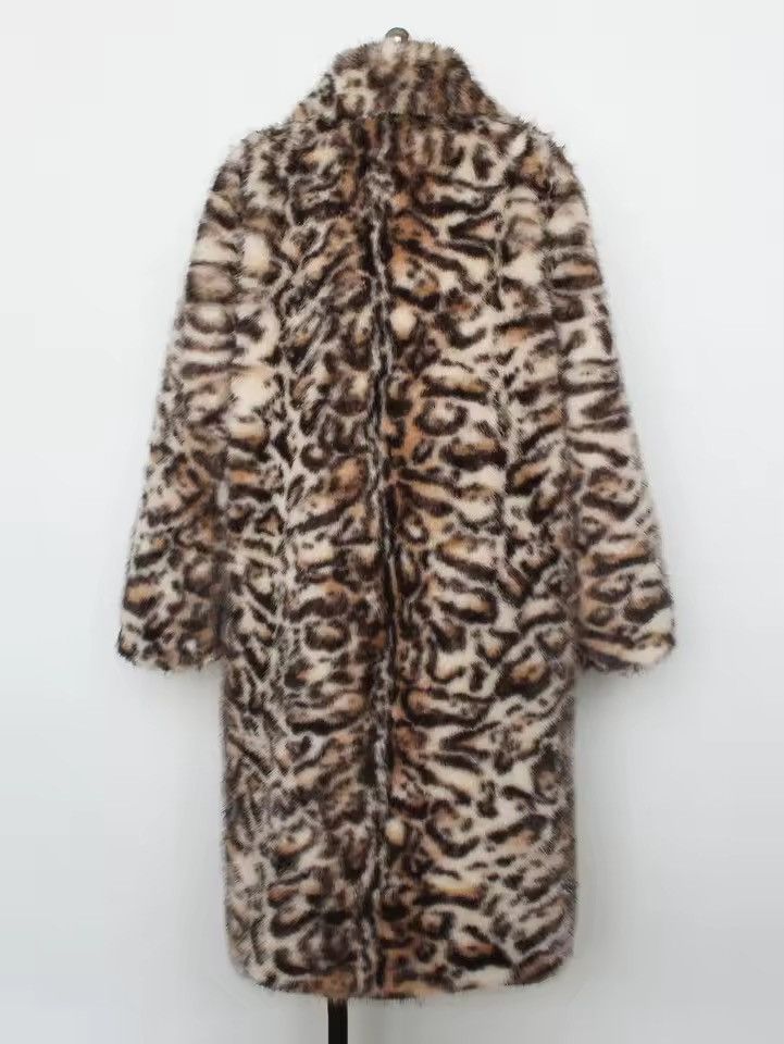 Vintage Leopard Fur Midi Y2K Vintage Style Warm Coat Jacket Size US L / EU 52-54 / 3 - 7 Thumbnail
