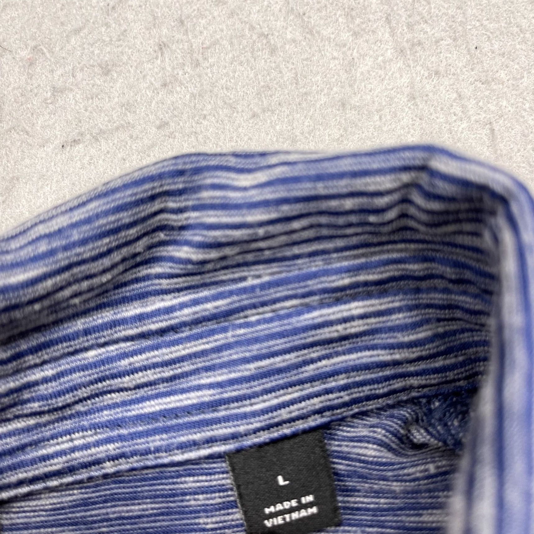 Vintage Dunning Polo Shirt Mens Large Blue Striped polyester cotton 100 Short Sleeve Golf logo Vintage: No Size US L / EU 52-54 / 3 - 5 Thumbnail