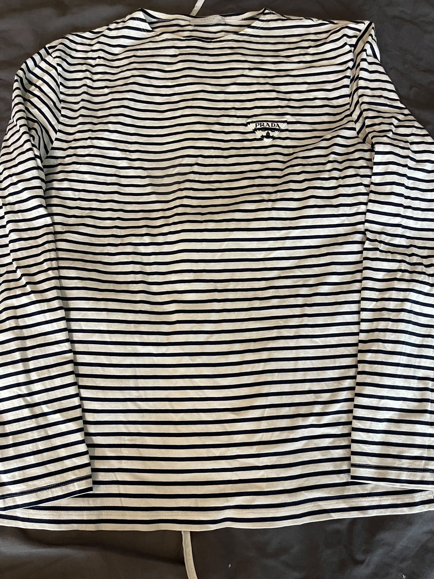 Prada prada striped long sleeve shirt in excellent condition Size US XL / EU 56 / 4 - 1 Thumbnail