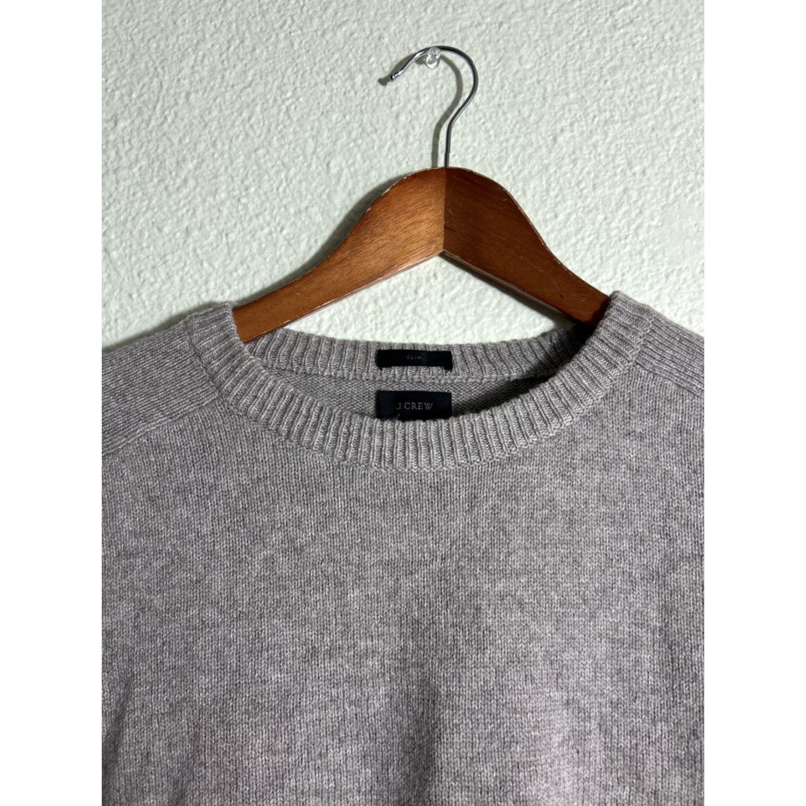 J.Crew J. Crew Slim Merino Wool Blend Crew Neck Sweater Size Small Beige Mens Pullover Crew Neck E0506 Style Slim Knit Size US S / EU 44-46 / 1 - 3 Thumbnail
