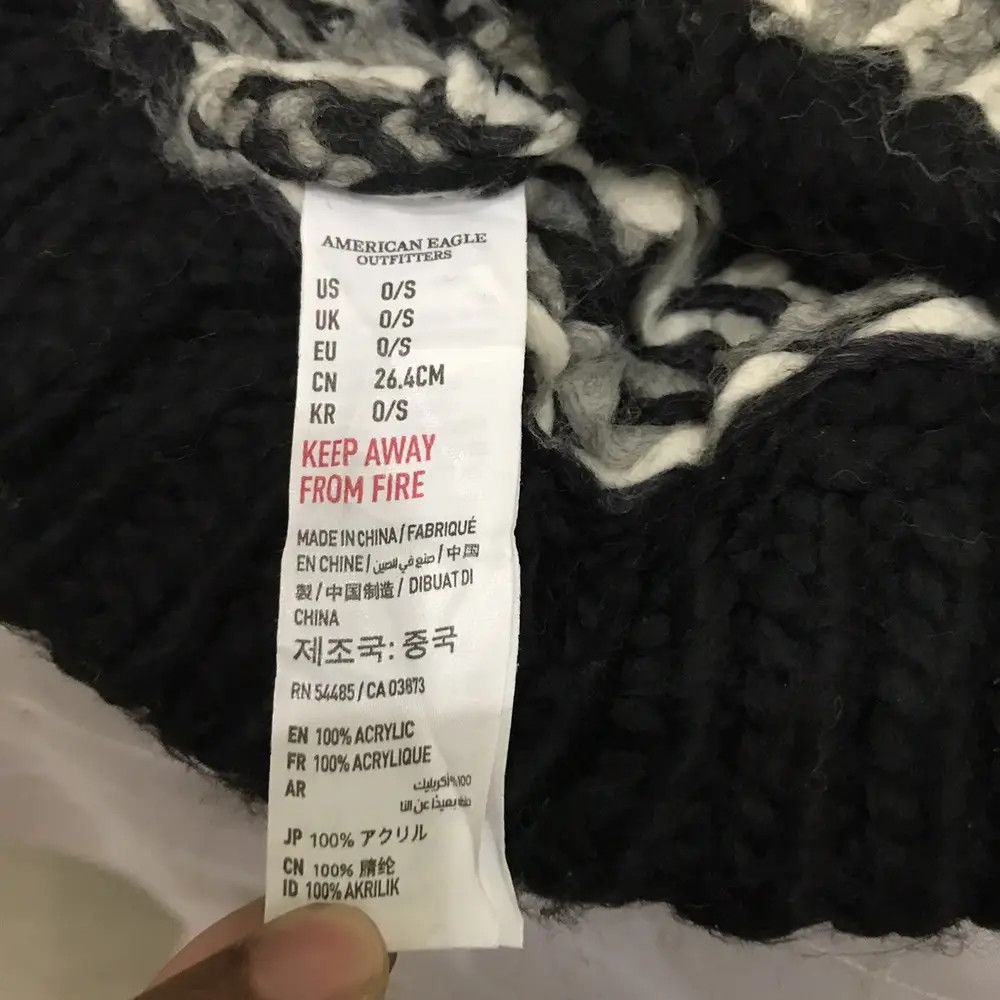 American Eagle Outfitters × Vintage American Eagle Outfitters Navajo Design Knit Beanie Hat Size ONE SIZE - 5 Thumbnail