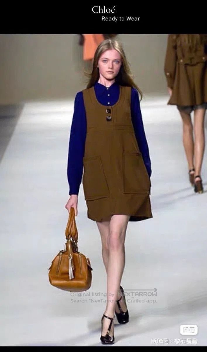 Chloe Chloe New Runway Caramel Sleeveless Pinafore. Size M / US 6-8 / IT 42-44 - 3 Thumbnail