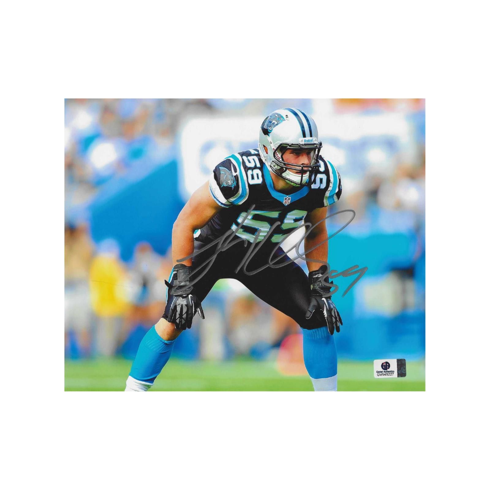 Other Luke Kuechly Autographed 8x10 Photo coa W/Frame Size ONE SIZE - 3 Thumbnail