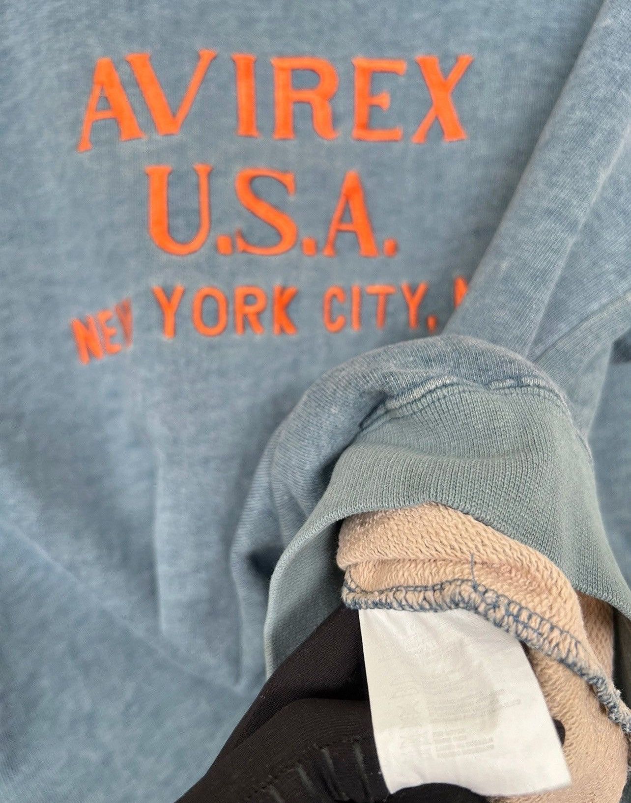 Other Vintage 90s Avirex Distressed Sweatshirt Avirex Crewneck Size US L / EU 52-54 / 3 - 9 Thumbnail