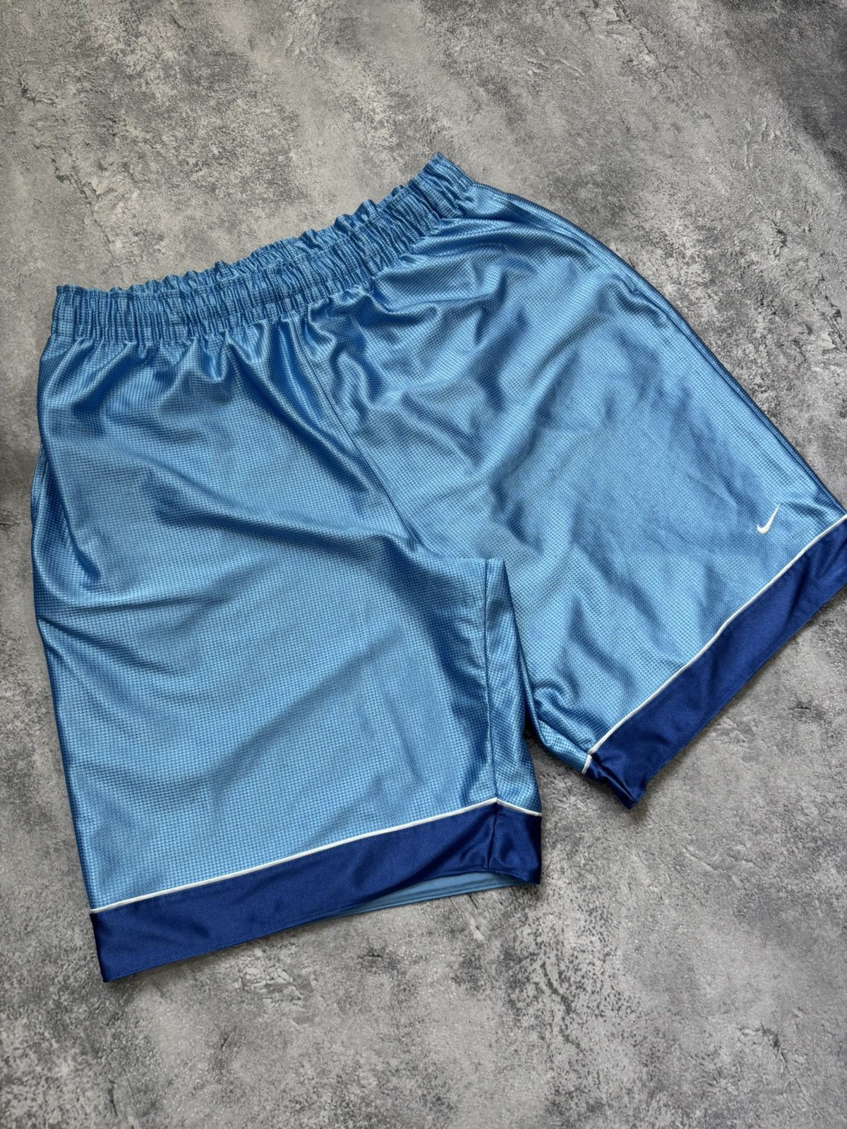 Nike × Vintage Nike Vintage Shorts Black Y2k Drill 90s Mini Swoosh Size US 36 / EU 52 - 2 Thumbnail