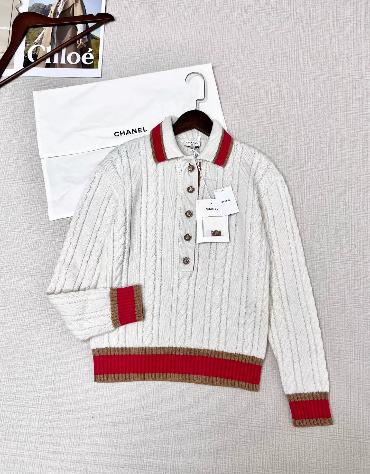 Chanel 26C Early Spring Knit Sweater Size 34 New with Tags