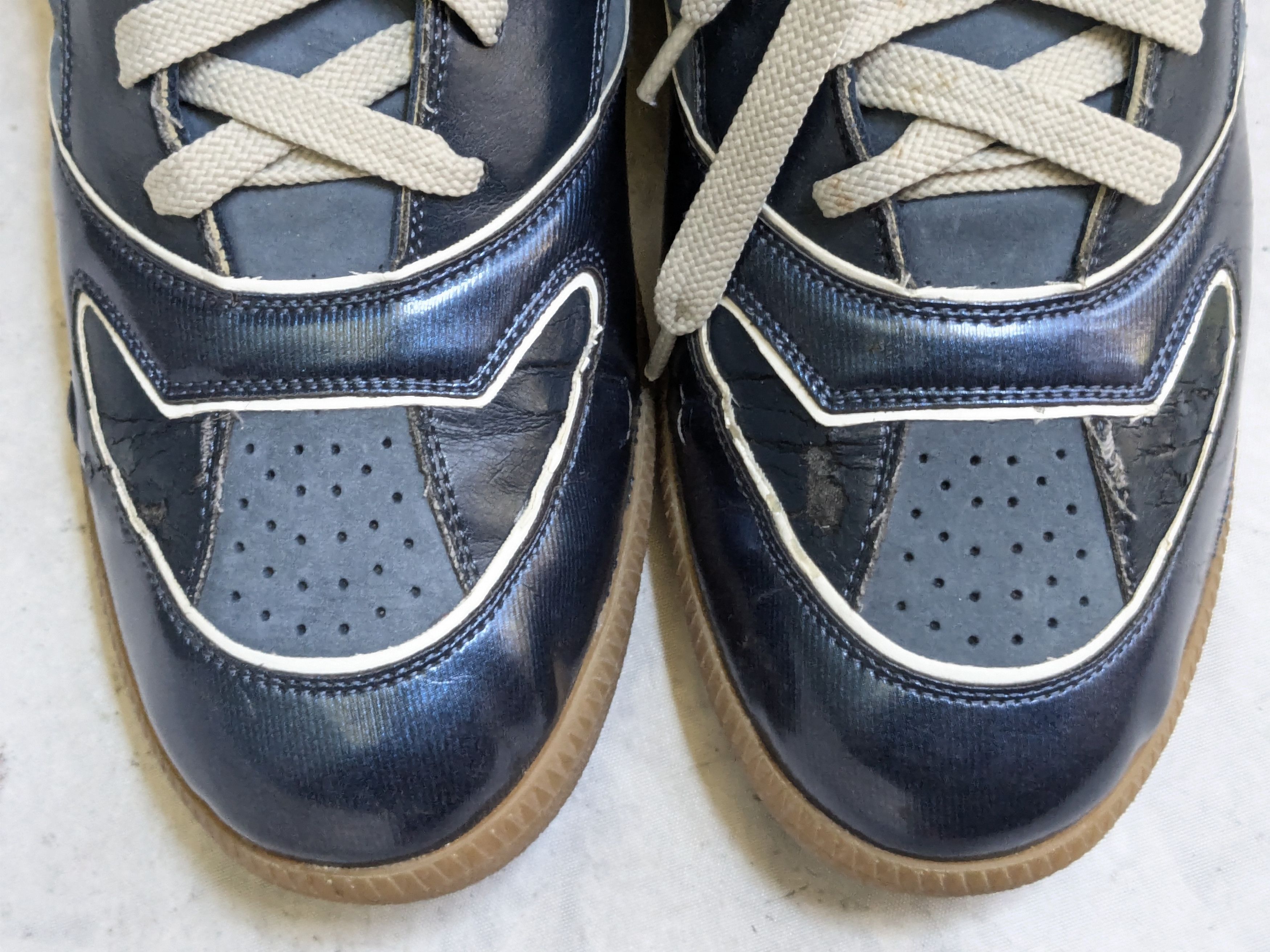 Maison Margiela Maison Margiela High Top Sneakers Blue 12 45 Leather Gum Size US 12 / EU 45 - 3 Thumbnail