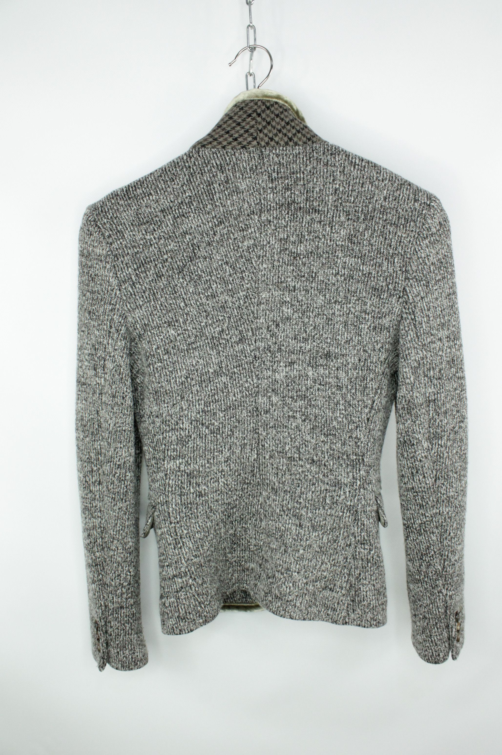 Etro Etro Milano Gray Wool Blend Slim Fit Women's Blazer Jacket Size S / US 4 / IT 40 - 6 Thumbnail