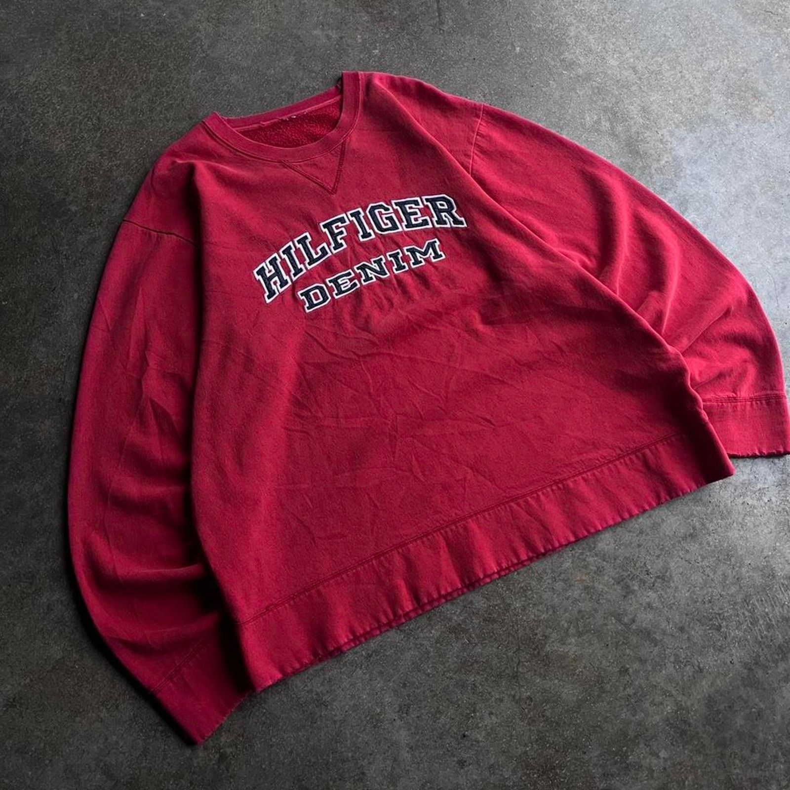 Tommy Hilfiger 90s tommy hilfiger red crewneck Size US XL / EU 56 / 4 - 2 Thumbnail