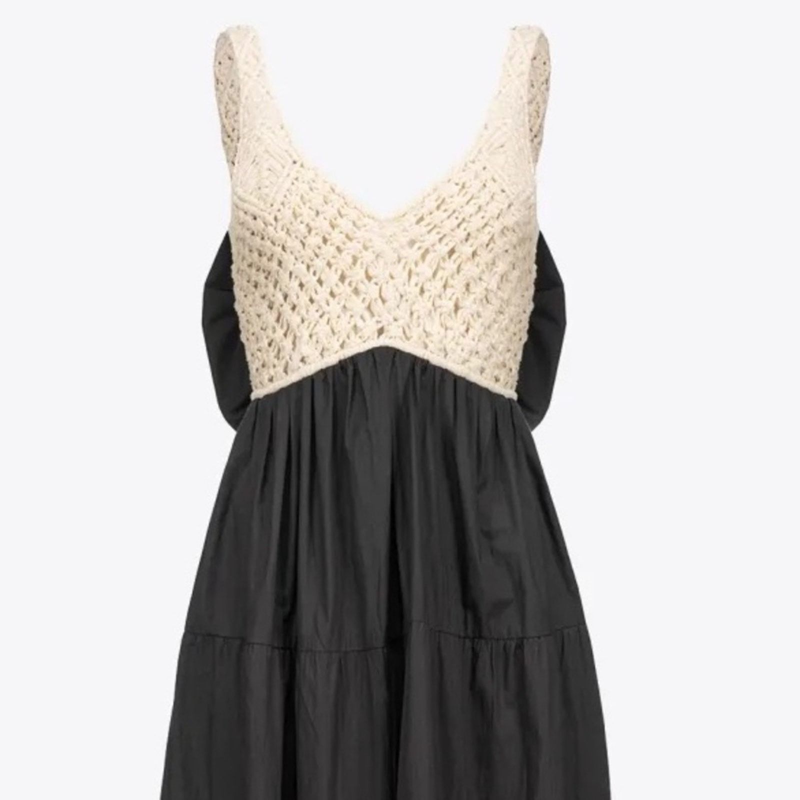 Pinko NWT Pinko Roncadello Long Maxi Dress V-Neck Crochet 40 S 4 Size S / US 4 / IT 40 - 6 Thumbnail