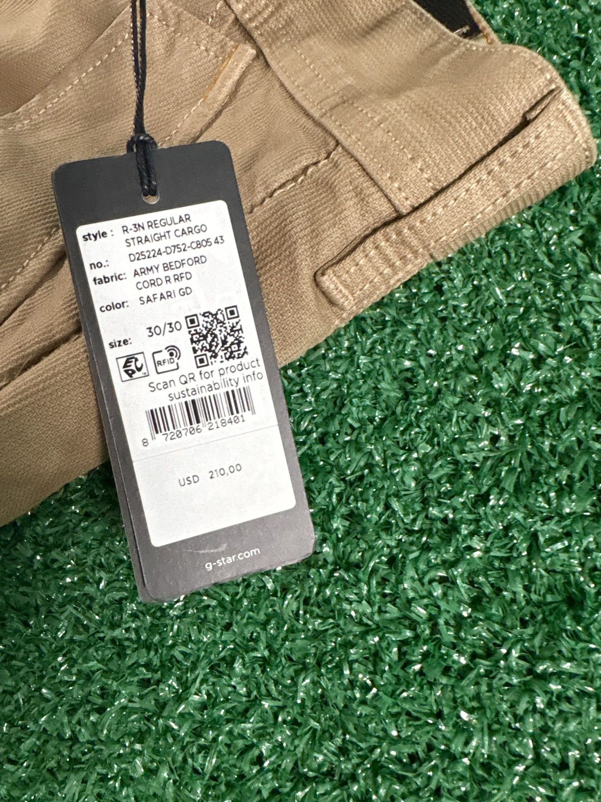 G-Star 30/30 NWT G-STAR RAW R-3N Regular Straight Cargo Pants Size US 30 / EU 46 - 6 Thumbnail