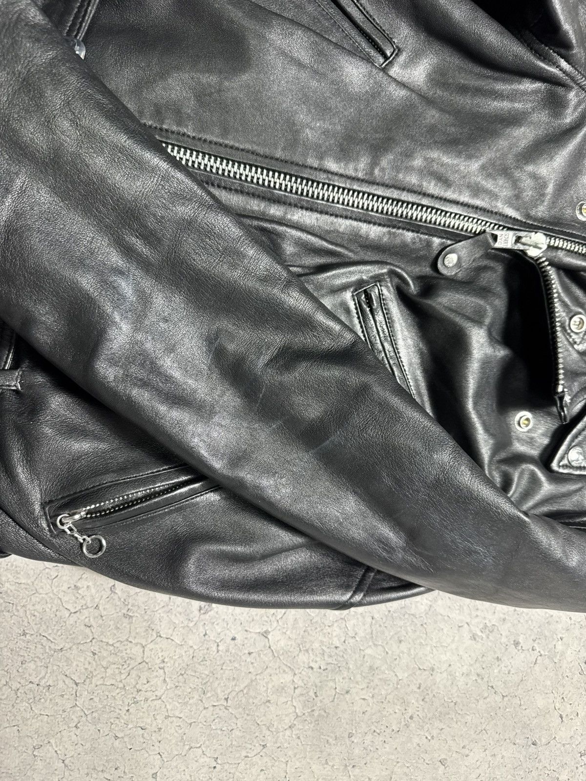 Schott Schott Nyc Women’s Leather Biker Jacket Size M Black Size M / US 6-8 / IT 42-44 - 4 Thumbnail
