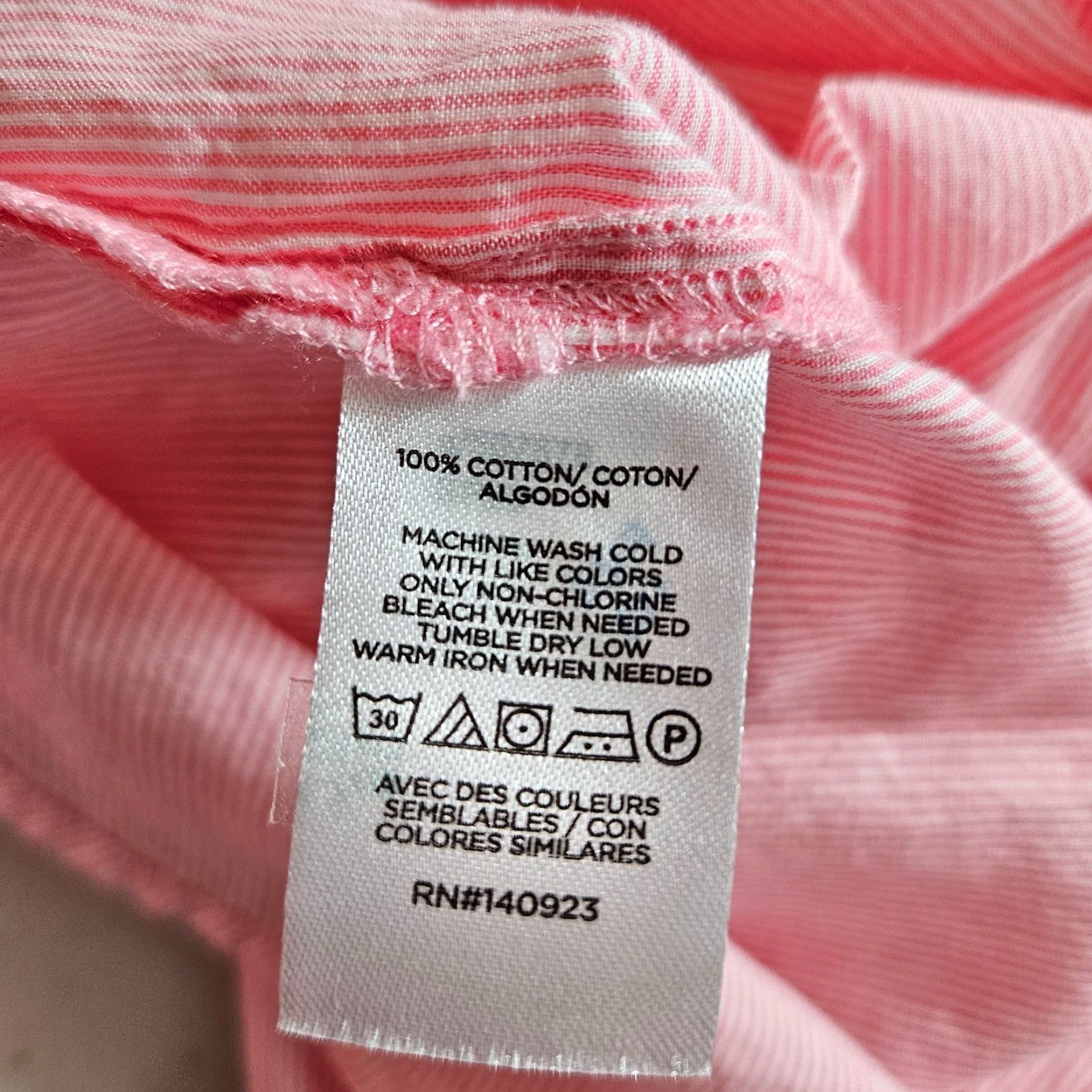 Loft LOFT Ann Taylor Womens Button Up Top XL Pink White Stripe Cotton Ruffle Shirt Size XL / US 12-14 / IT 48-50 - 4 Thumbnail