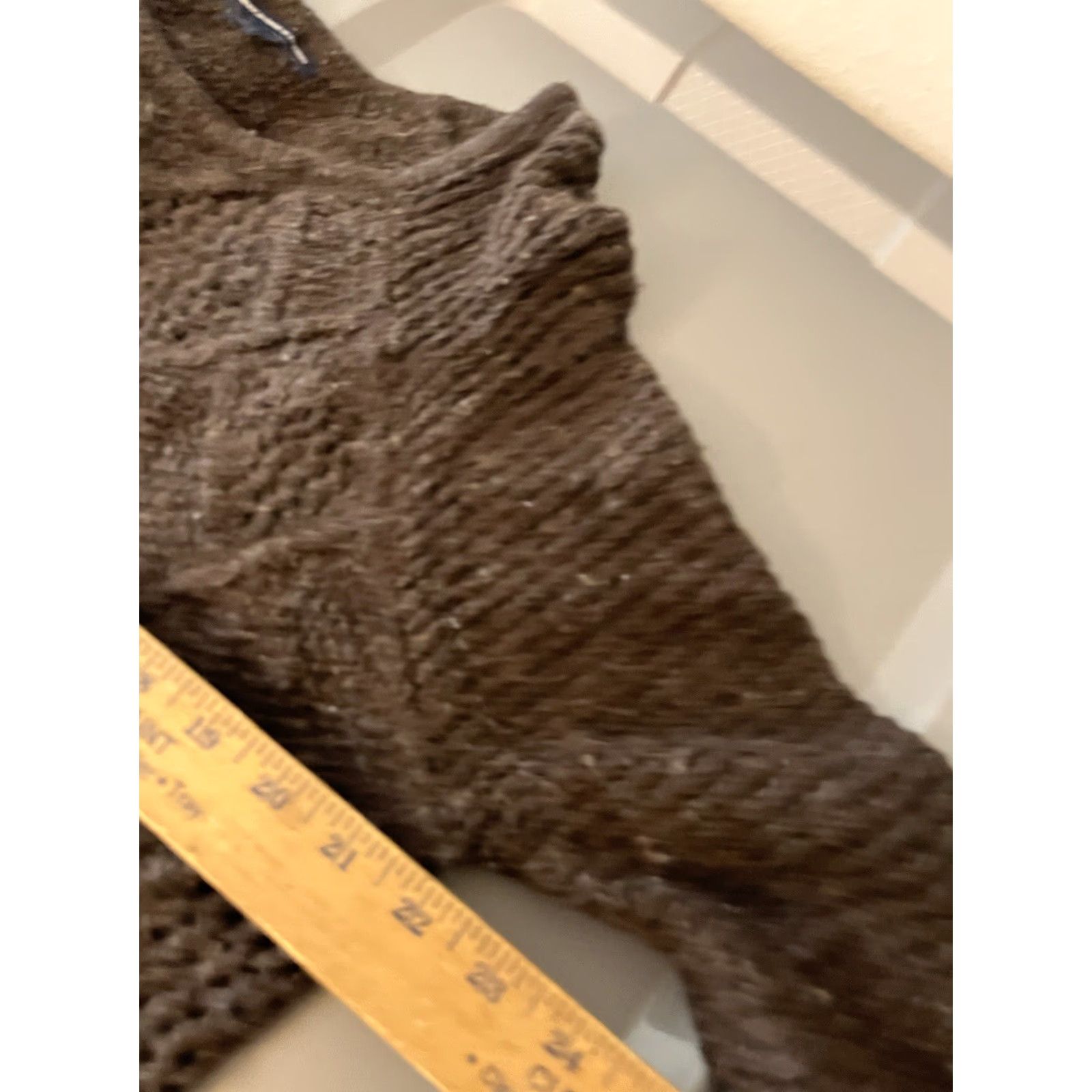 American Eagle Outfitters American Eagle Sweater Womens Medium Brown Diamond Stitch Crewneck Pullover Size M / US 6-8 / IT 42-44 - 5 Thumbnail