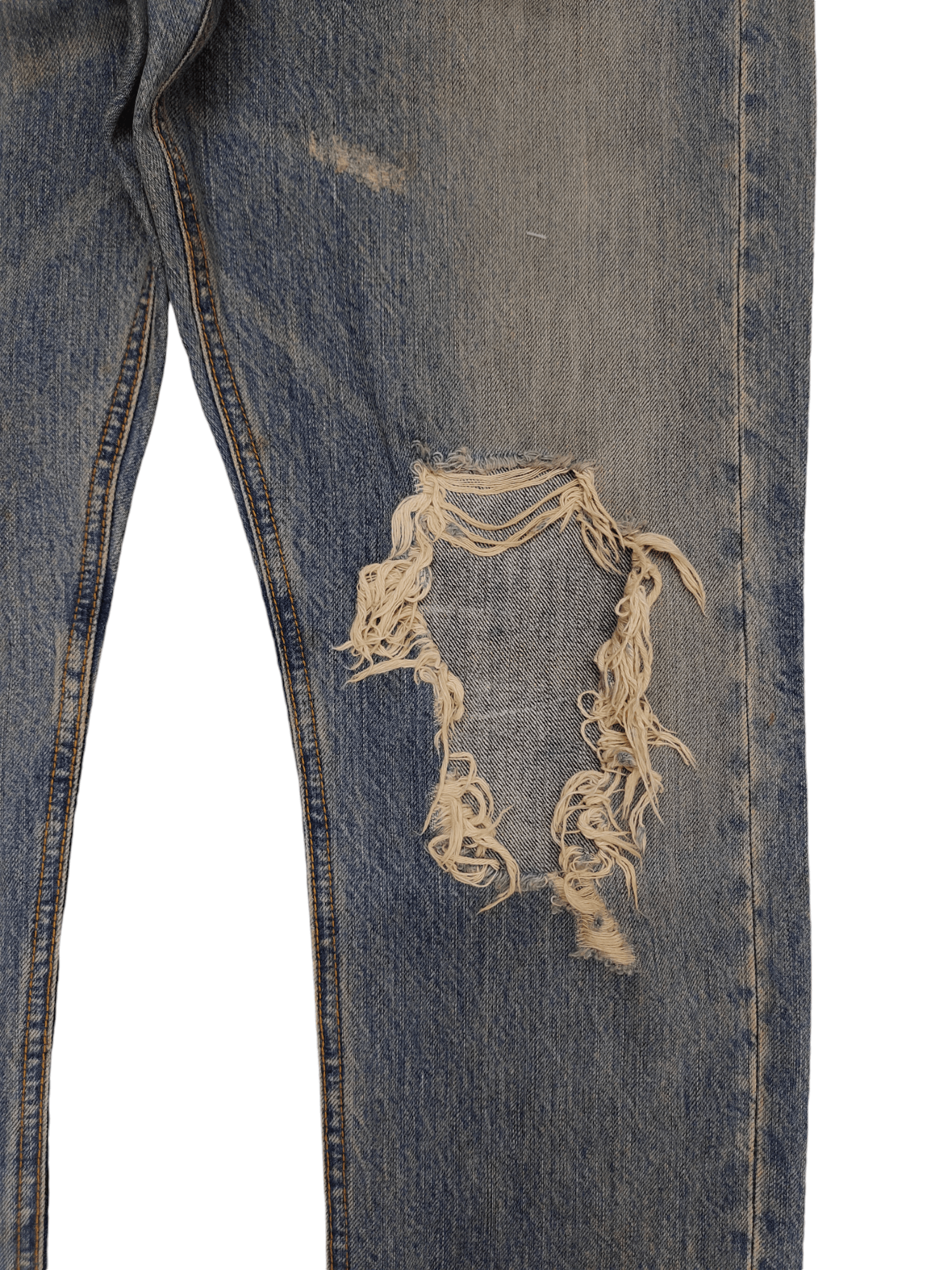Kapital Legenda Tokyo Crazy Distress Faded Denim Jeans Size US 32 / EU 48 - 7 Thumbnail