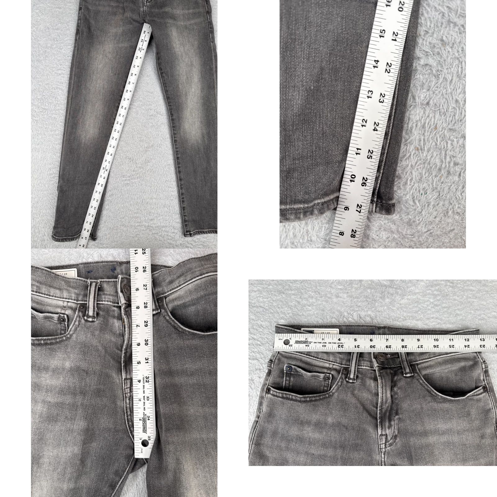 Gap Gap Jeans Women Jeans Slim Straight Leg Denim Gray 28 Cotton Blend 5-Pocket Zipper Button Embroidered Studded Medium Wash 90s Womens Size 28" / US 6 / IT 42 - 8 Thumbnail