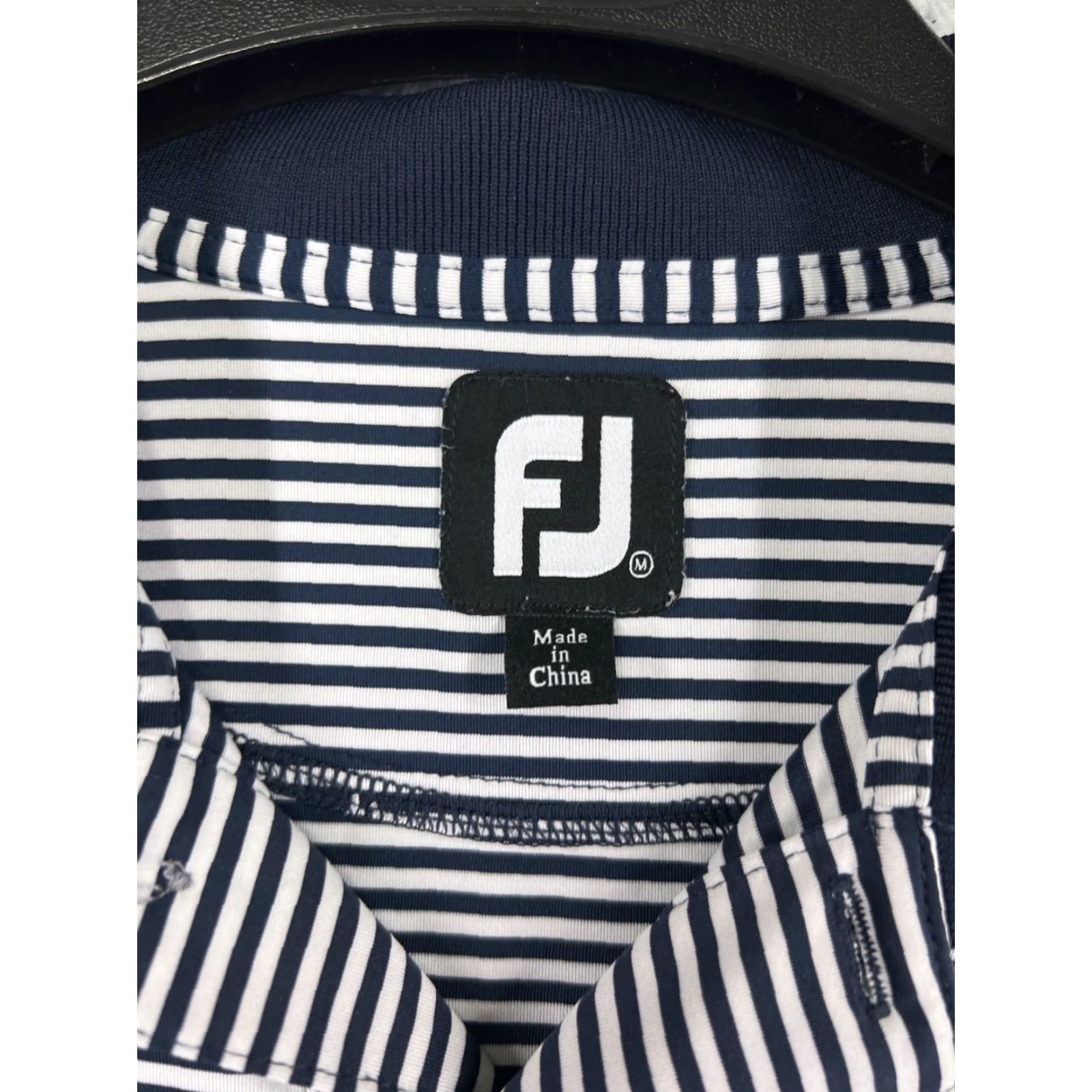 Footjoy FootJoy Polo Shirt Mens M Blue Striped 100% Polyester Golf Shirt Sports Modern Mens Size US M / EU 48-50 / 2 - 3 Thumbnail