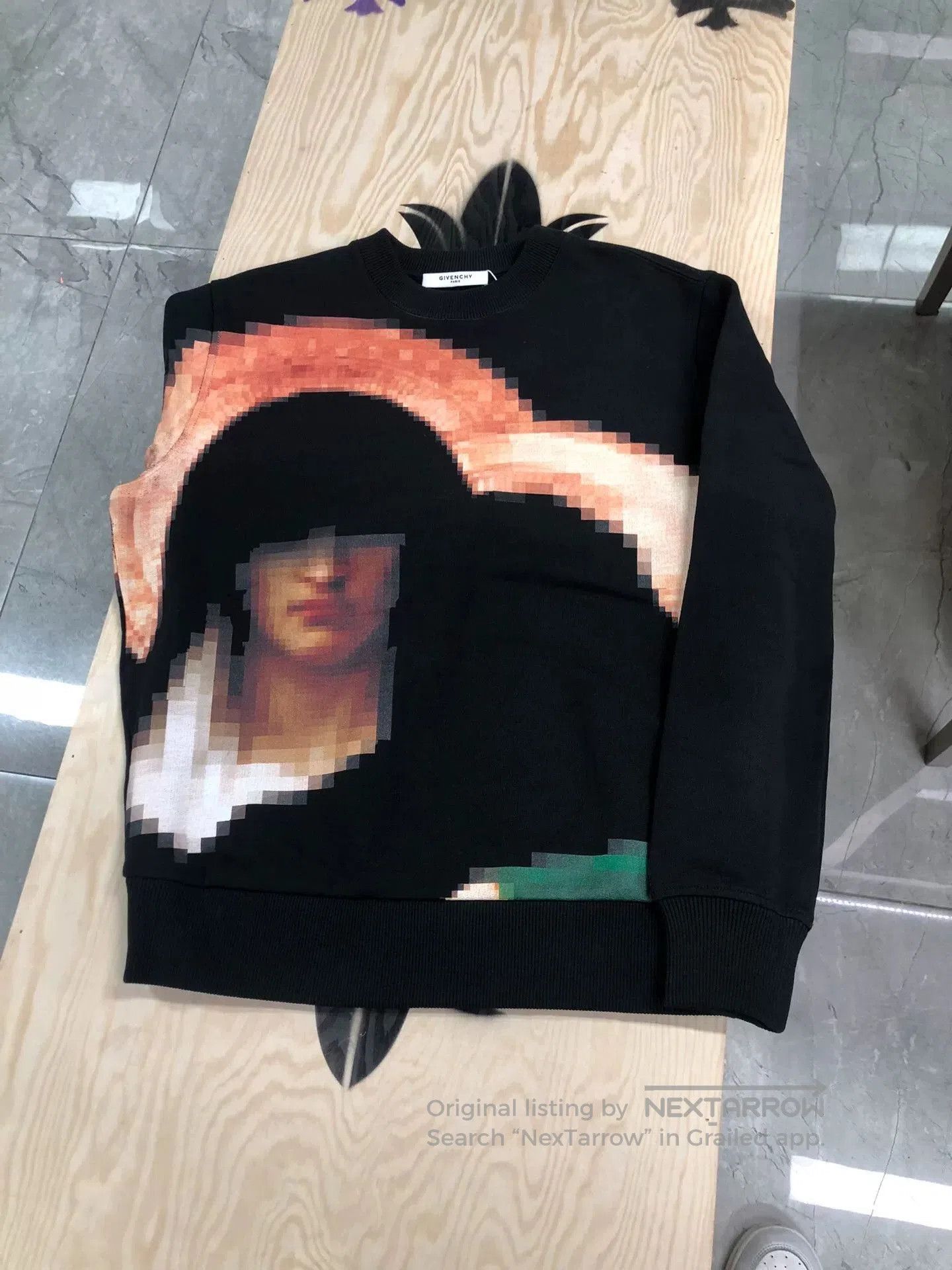givenchy black mosaic hoodie XS.