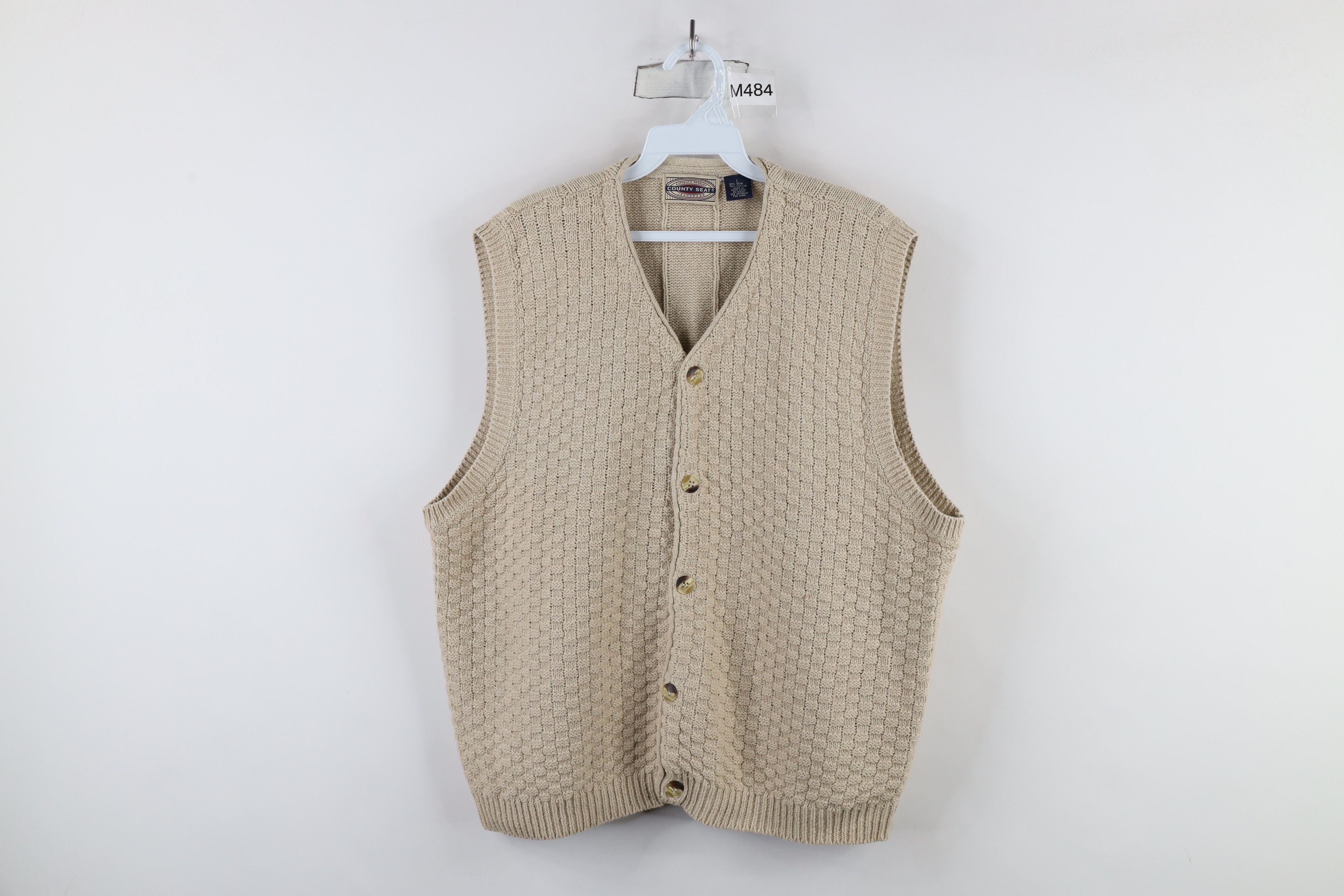 Vintage Vintage 90s Streetwear Hemp Blend Cross Weave Sweater Vest Size US L / EU 52-54 / 3 - 1 Thumbnail