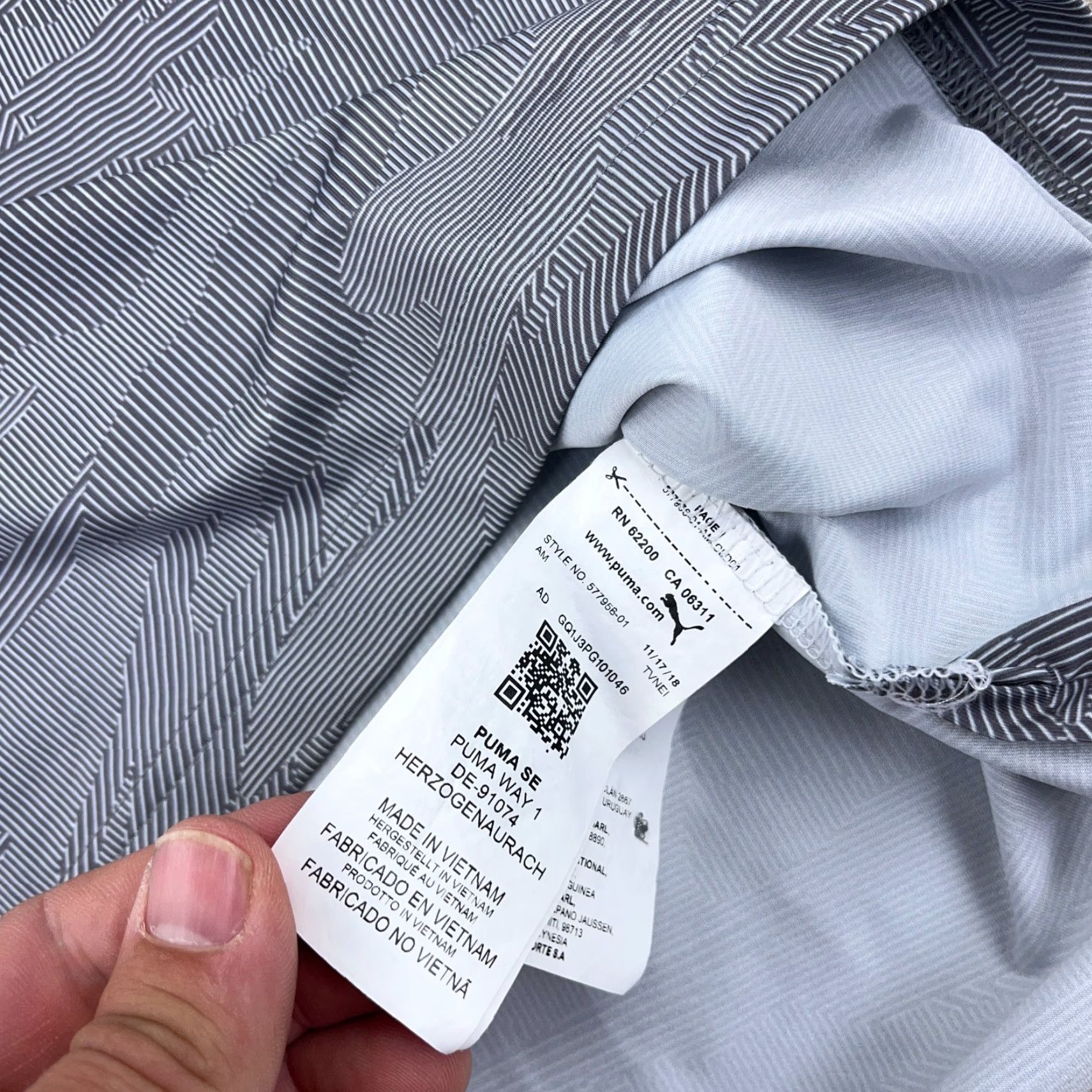 Puma Puma Polo Shirt Men XL Gray Camo Golf Performance Cool Dry Jersey Short Sleeve Logo Easy Care Moisture Wicking UV Size US XL / EU 56 / 4 - 3 Thumbnail