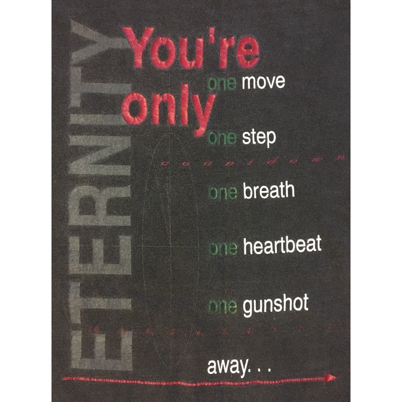 Tultex VINTAGE 90s Eternity Faded Shirt XL Black T-Shirt Men XL Funny Grunge Punk Religion Jesus Christ Size US XL / EU 56 / 4 - 3 Thumbnail