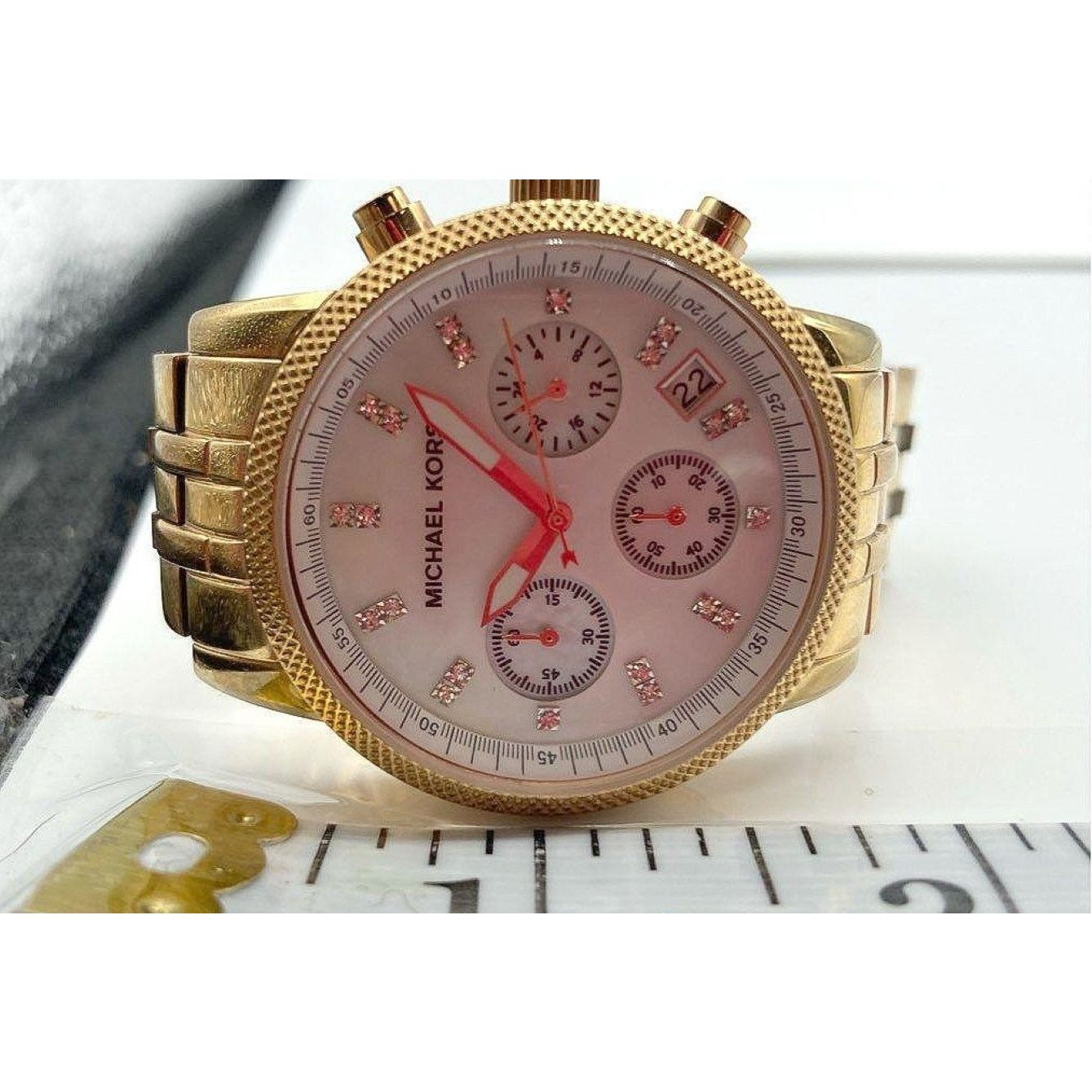 Michael Kors Michael Kors Stainless Rose Tone MK-5026 Mother Pearl Watch Size ONE SIZE - 4 Thumbnail