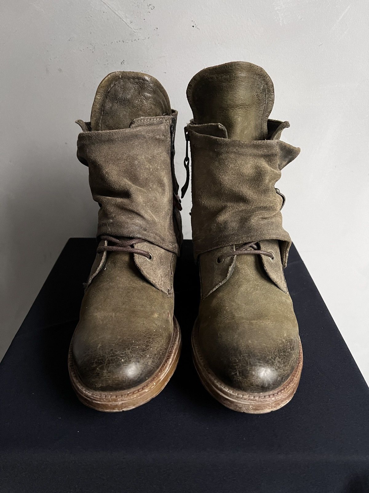 A.S.98 A.S. 98 Emerson Engineer - Green ankle vintage boots Size US 8 / IT 38 - 2 Thumbnail