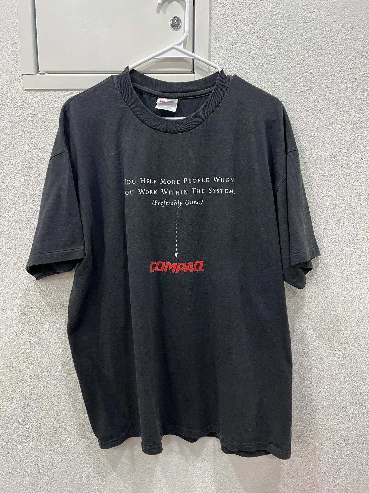 Hanes 90s Compaq Tech Promo Tee Size US XL / EU 56 / 4 - 1 Thumbnail