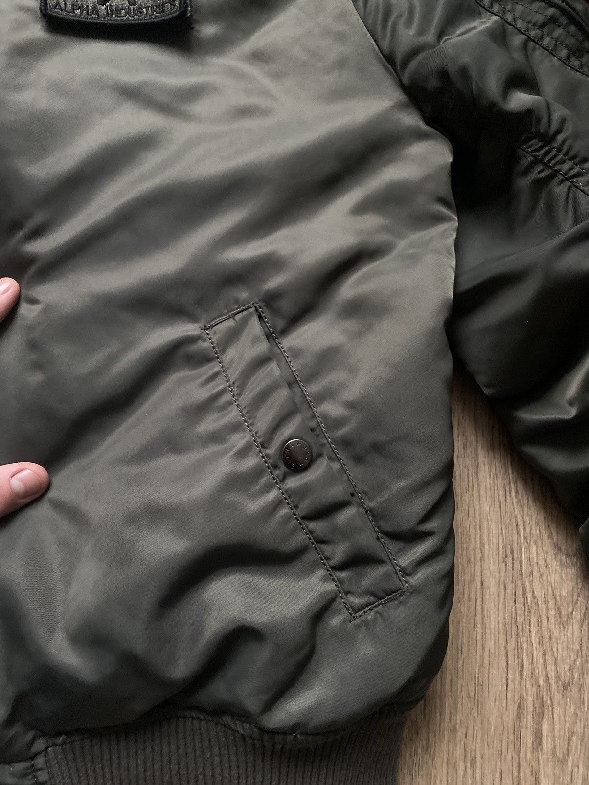 Alpha Industries × Vintage ALPHA INDUSTRIES VINTAGE BOMBER JAKCET Y2K NYLON GREEN Size US XL / EU 56 / 4 - 7 Thumbnail