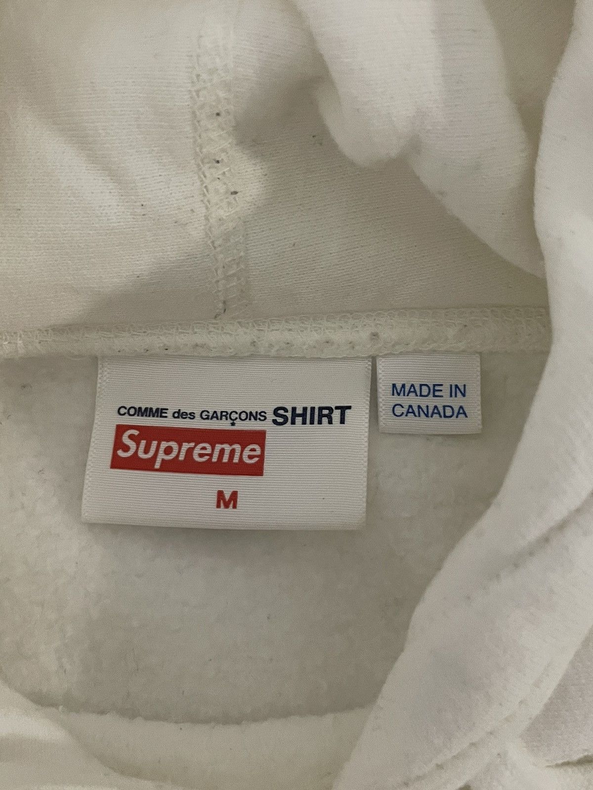 Comme des Garcons × Supreme Supreme CDG Box Logo Hooded Sweatshirt White M Size US M / EU 48-50 / 2 - 4 Thumbnail