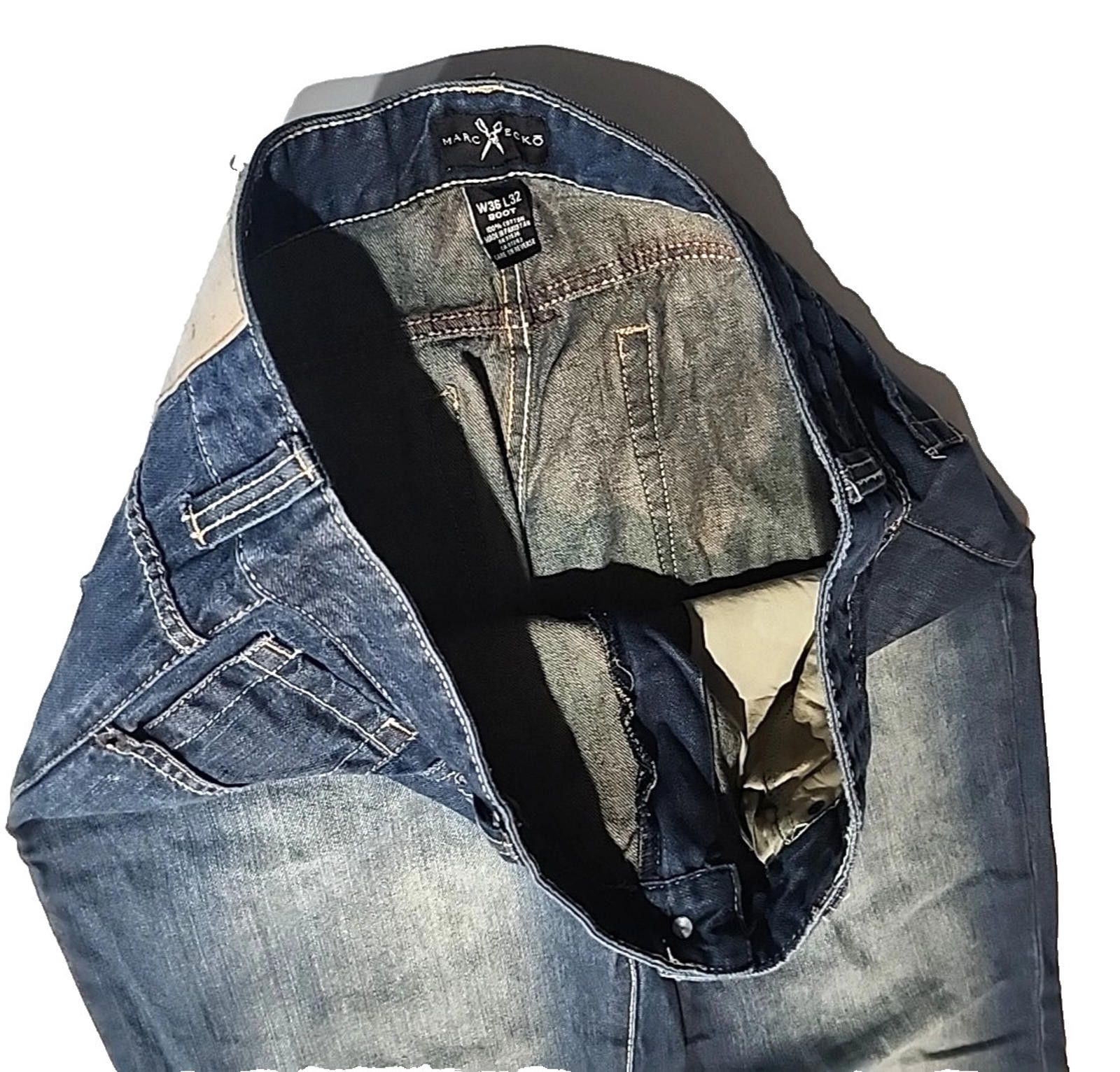 Ecko Unltd. Marc Ecko Blue Jeans Relaxed Fit Boot Cut Actual 38Wx32L Size US 38 / EU 54 - 11 Thumbnail