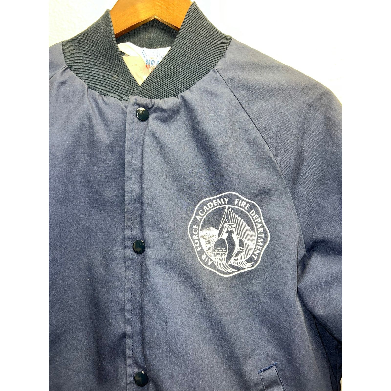 Vintage Vintage Air Force Academy Bomber Jacket Fire Deparment 80s M Size US M / EU 48-50 / 2 - 2 Thumbnail