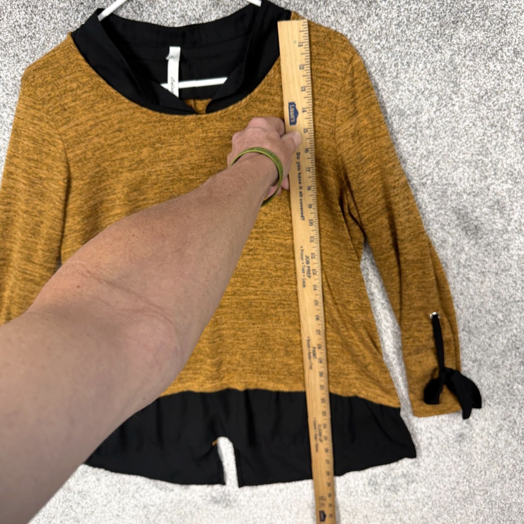 Vintage MG Collection Tunic Blouse Shirt Women M Burnt Orange 3/4 Sleeve Scoop Neck Zipper Bow All Seasons Office Casual Size M / US 6-8 / IT 42-44 - 2 Thumbnail