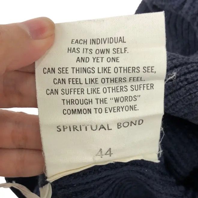 Vintage Vtg SPIRITUAL BOND Pure Nature Indigo Knitwear Sweater Size XXL / US 16-18 / IT 52-54 - 7 Thumbnail