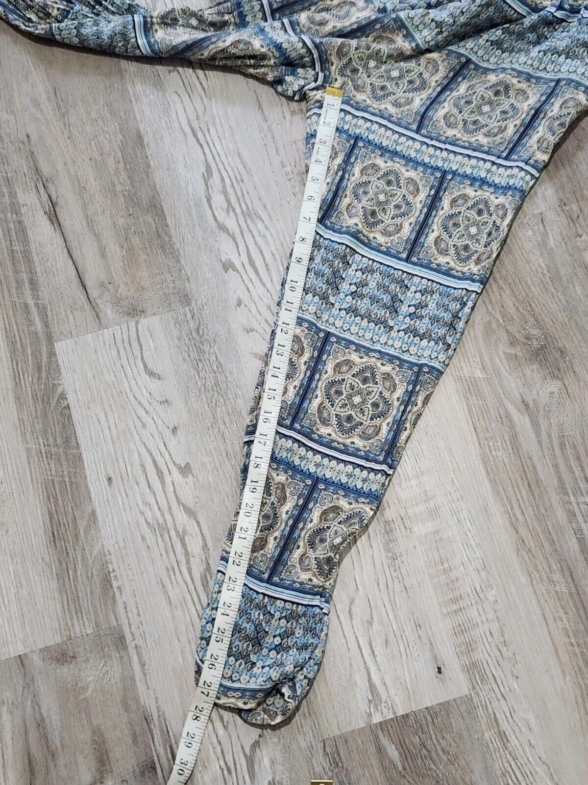 Designer One 5 One Pants Medium Boho Blue Hippie Harem Tapered Size 32" / US 10 / IT 46 - 7 Thumbnail
