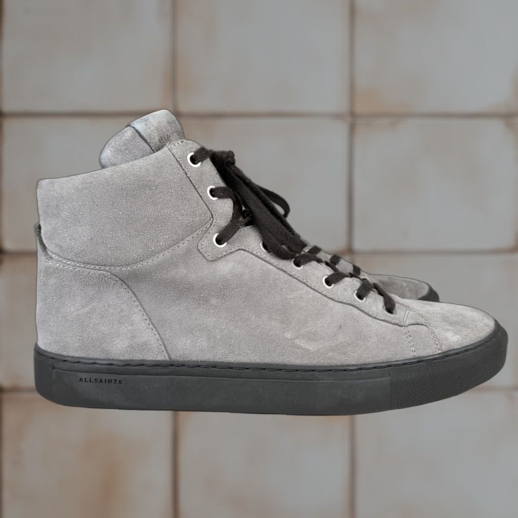 Allsaints AllSaints Sneakers Hi Top Suede Gray Lace Up 12 US 46 EU Men Sneakers Mens Gray Hi Top Suede Lace Up AllSaints Shoes Size US L / EU 52-54 / 3 - 1 Thumbnail