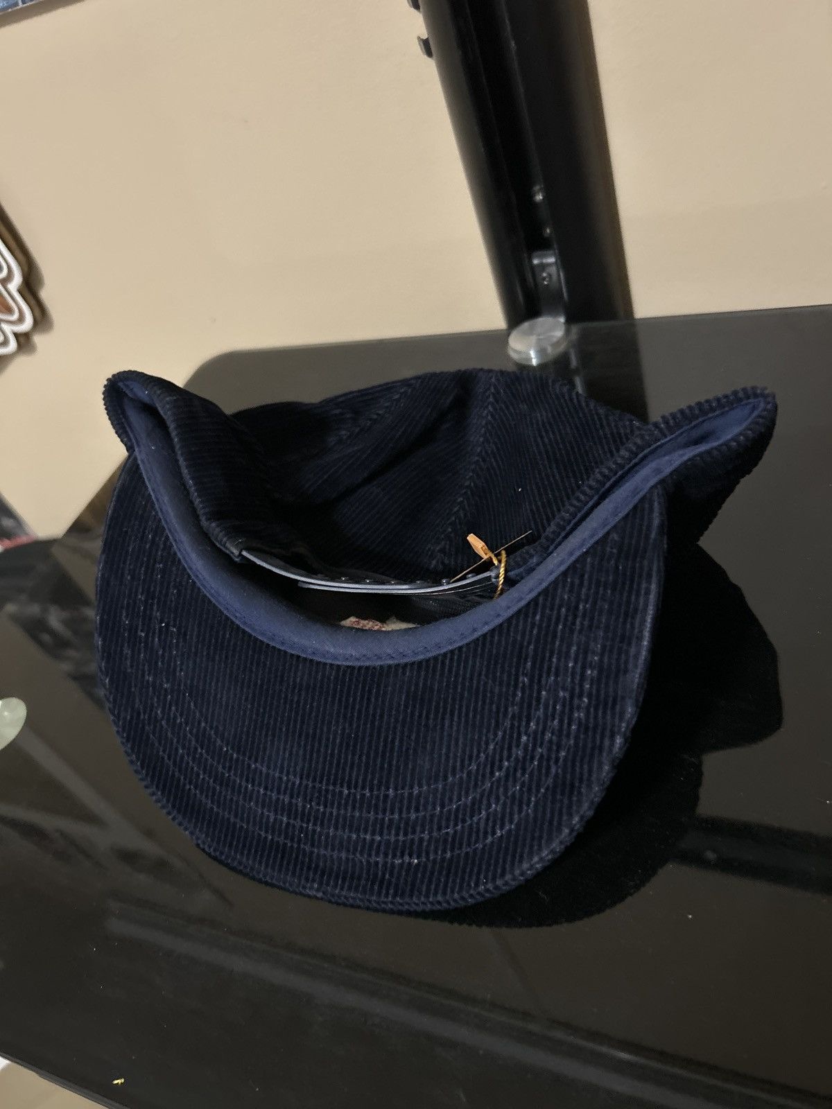 Vintage Vintage navy corduroy hat Size ONE SIZE - 2 Thumbnail