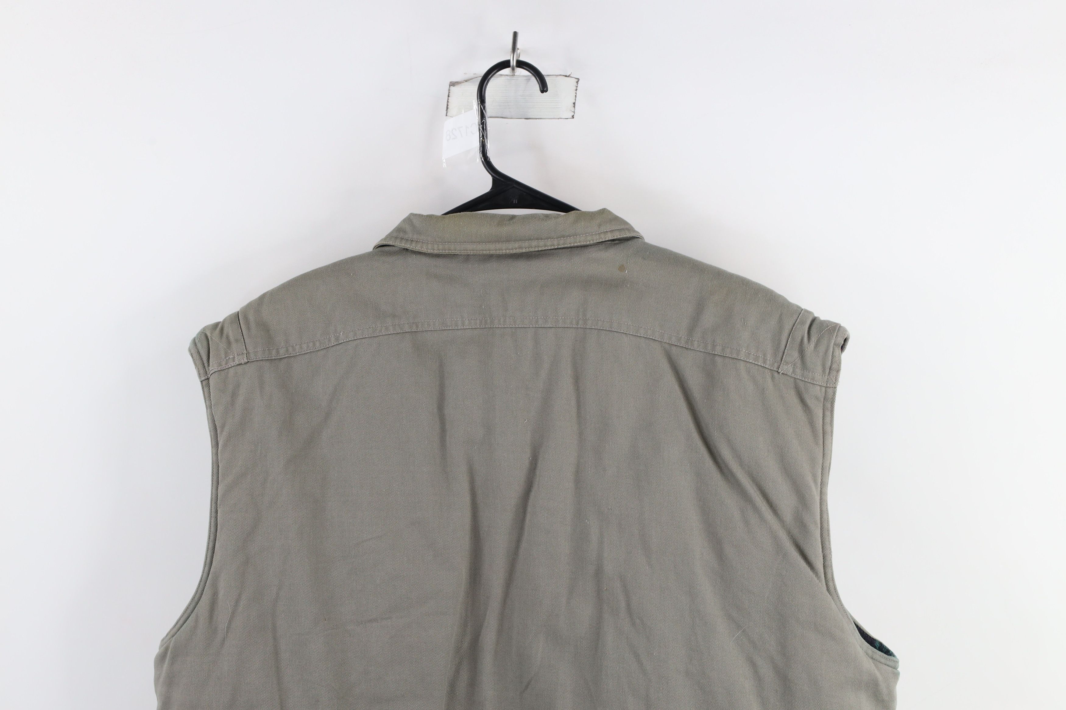 Vintage Vintage 90s Streetwear Flannel Lined Puffer Vest Jacket Size US L / EU 52-54 / 3 - 19 Thumbnail
