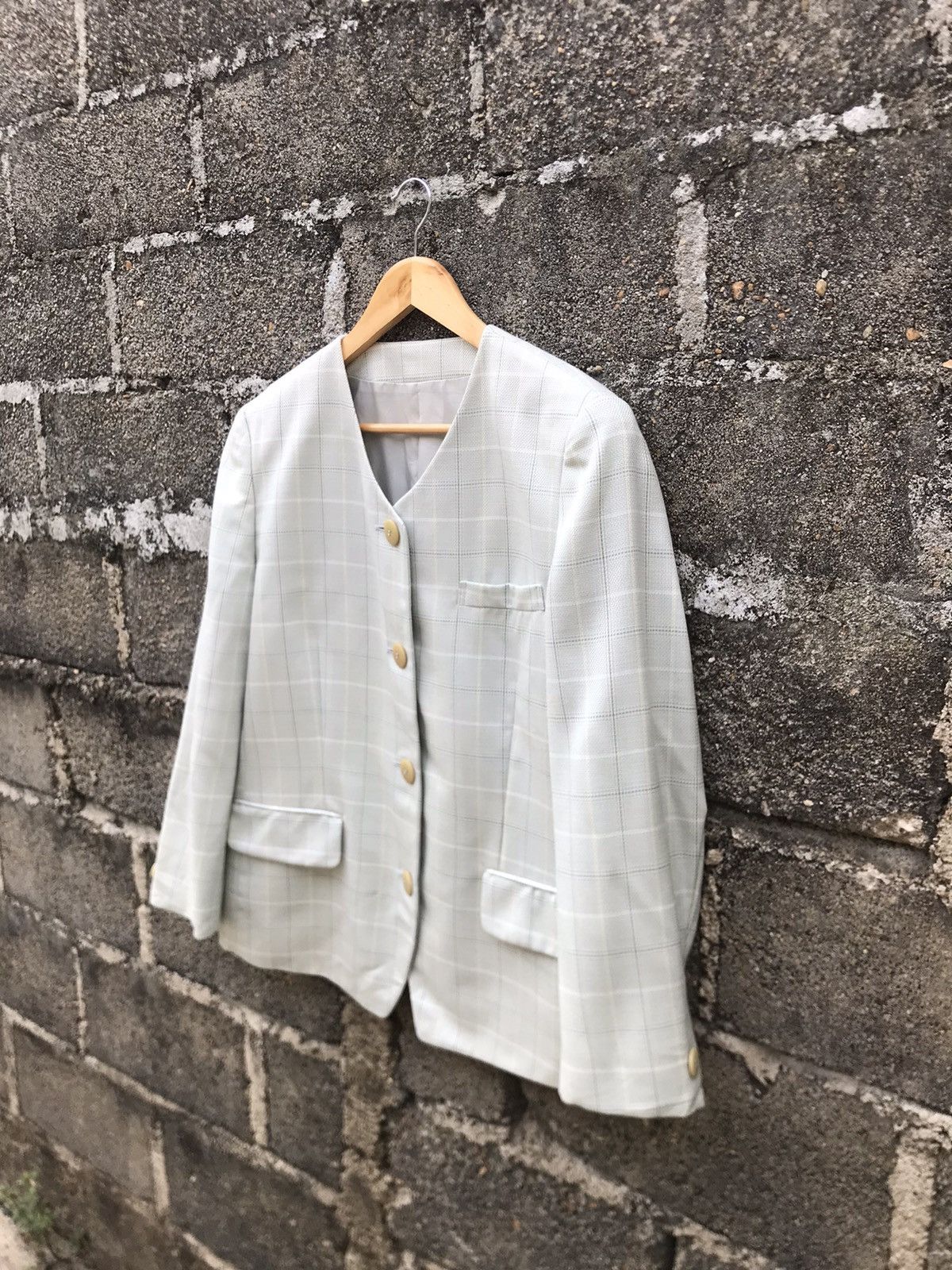 Burberry × Vintage 💥Vintage Burberrys Coat Collarless Size M / US 6-8 / IT 42-44 - 3 Thumbnail